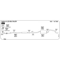 40618 SIL.POST. AGILA 1.2 16V