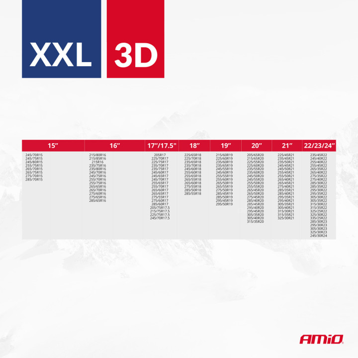 Catene da neve in tessuto 3D 2 pezzi