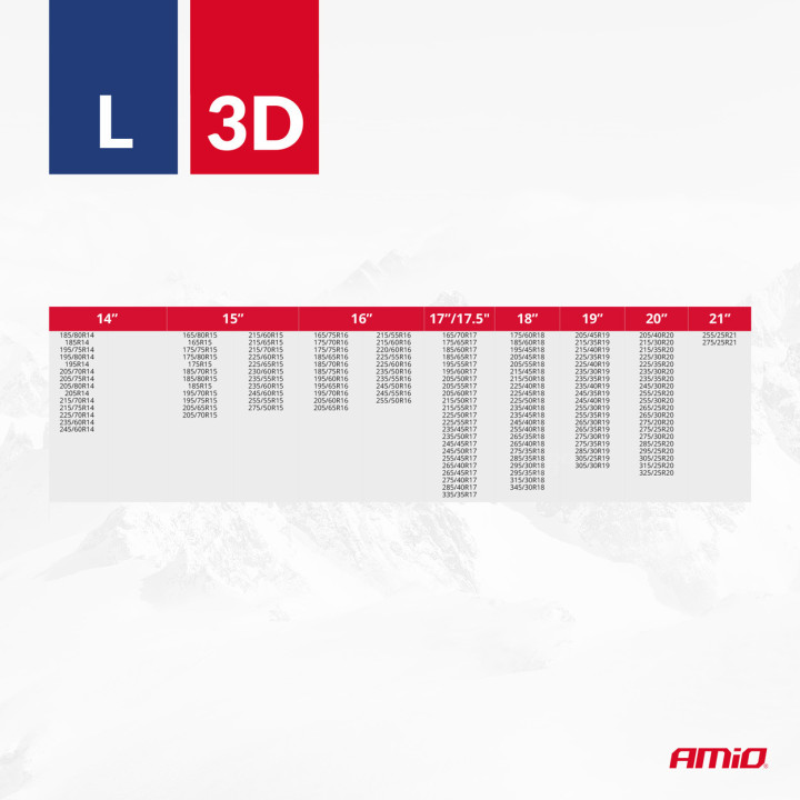 Catene da neve in tessuto 3D 2 pz.