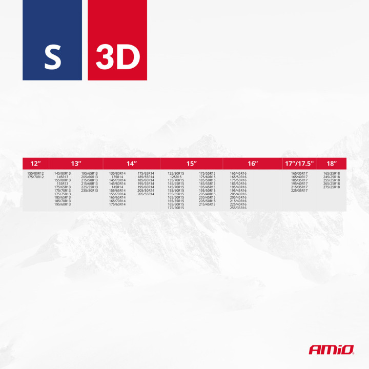 Catene da neve in tessuto 3D 2 pezzi