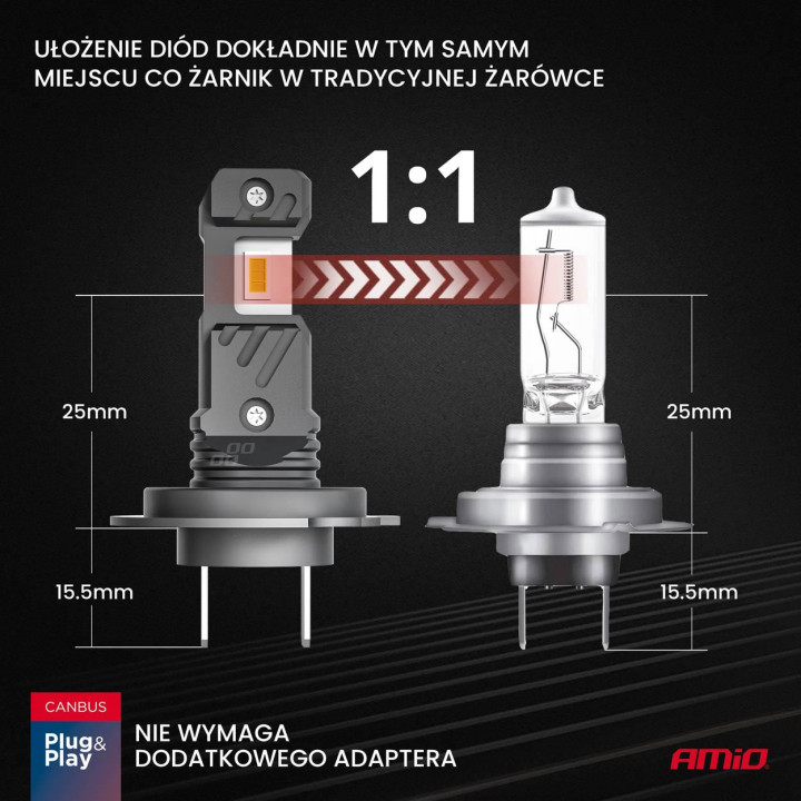 LED HYBRID CANBUS 60W H7/H18