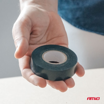 Nastro autoadesivo nero, 25 mm x 5 m x 0,5 mm