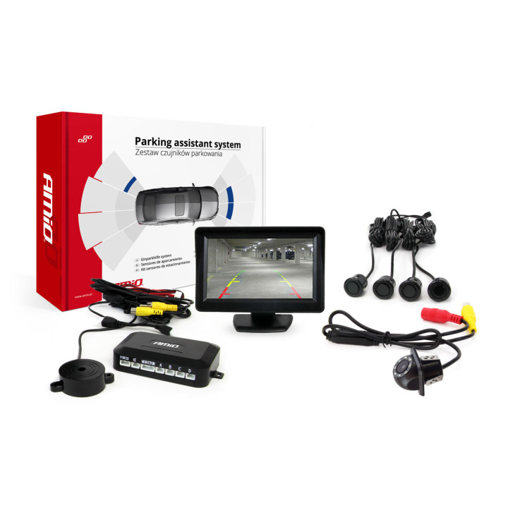 Display LED da 4,3  TFT01 CAM-305 ORO  nero 18mm