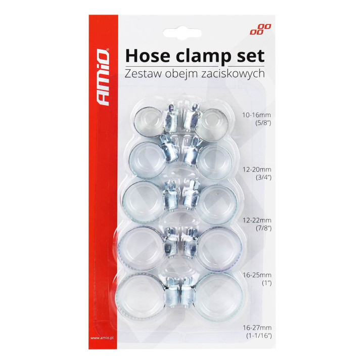 Set di morsetti a vite, 10 pezzi, blister