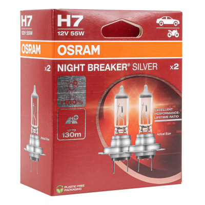 LAMPADE OSRAM H 7 NIGHT BREAKER SILVER +100%