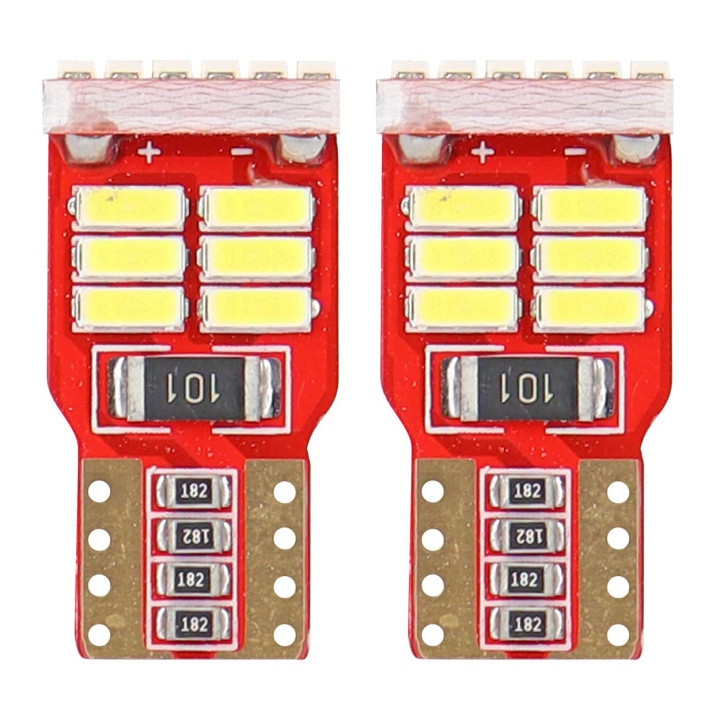 LED CANBUS 18SMD 4014 T10E W5W WHITE 12V