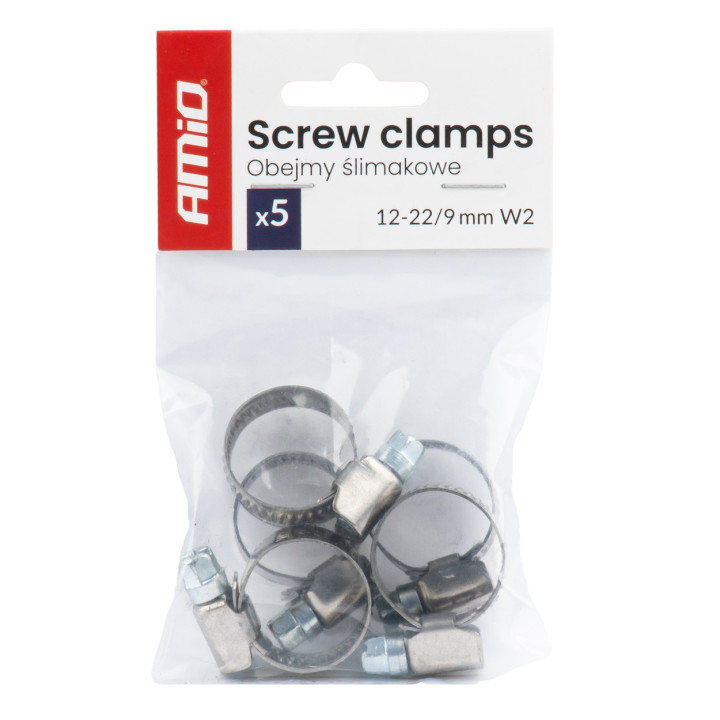 Morsetto a vite 5 pezzi 12-22 mm/9 mm W2