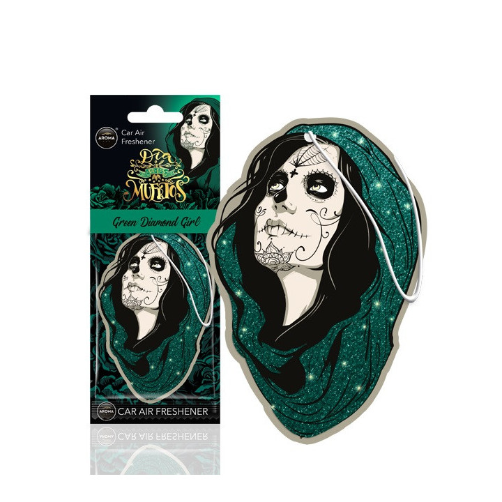 Deodorante AROMA CAR  MUERTOS Green Diamond Girl