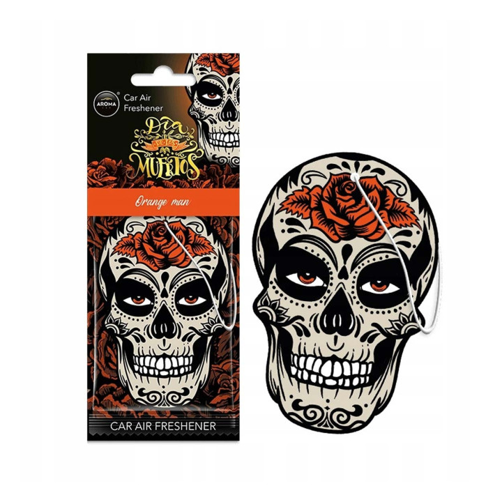 Deodorante AROMA CAR  MUERTOS Teschio Arancione Man Isl