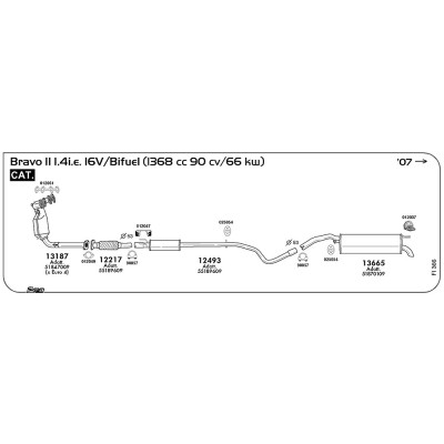 13665 SIL.POST. BRAVO / STILO