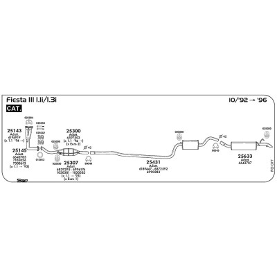 25633 SIL.POST. FIESTA 1.3 IE DA 92 A 96