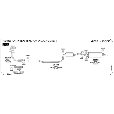 26602  SIL.POST. FIESTA 1.2-1.3 DAL 95 AL 02