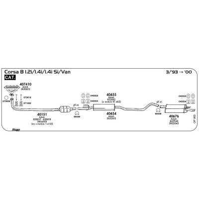 40454 SIL.CENTRALE CORSA B 1.2/1.5/1.7