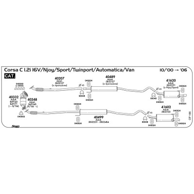 40489 SIL.CENTR. CORSA C 1.2 16V