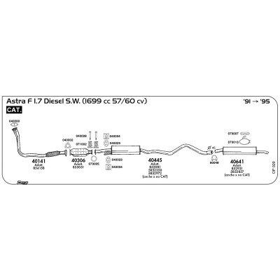 40641 SIL.POST.OP ASTRA F 1.4/1.6