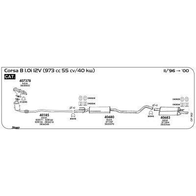 40683 SIL.POST.OP CORSA B 1.0 12V