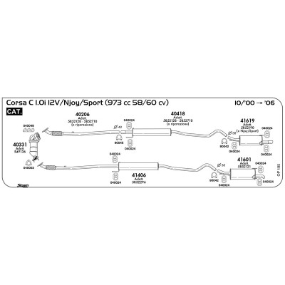 41601 SIL.POST. CORSA C 1.0