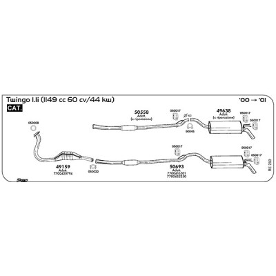 49638 POST. TWINGO 1.1/1.2