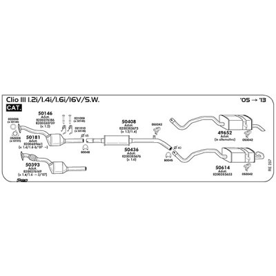 50614 SIL.POST.CLIO/MODUS/1.2/1.4