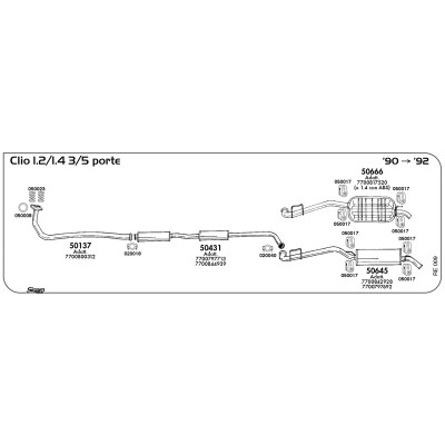 50645 SIL.POST CLIO 1.2/1.4/1.9