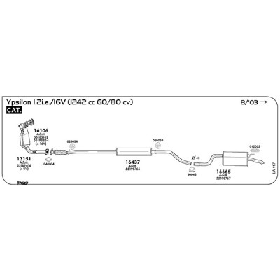 SIL CENTRALE YPSILON 1.2 8V 08/2003