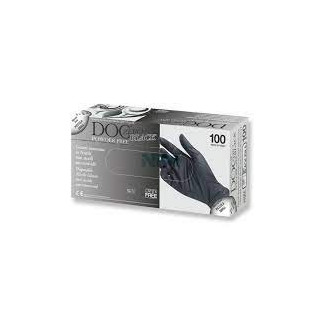 GUANTI NITRILE NERI LARGE CONF 100PZ